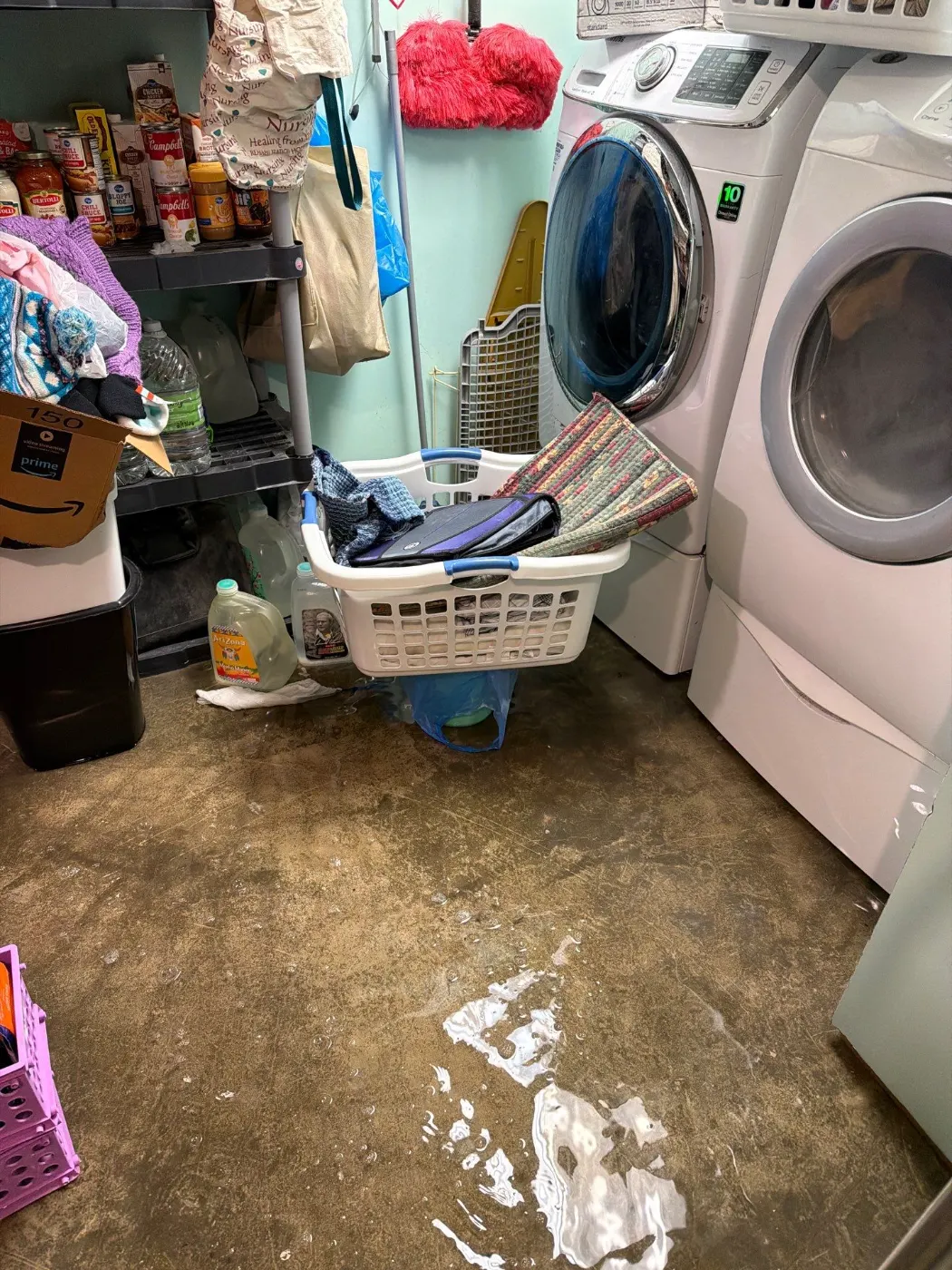 Air movers and dehumidifiers running in Oaklandon Indiana home dry-out
